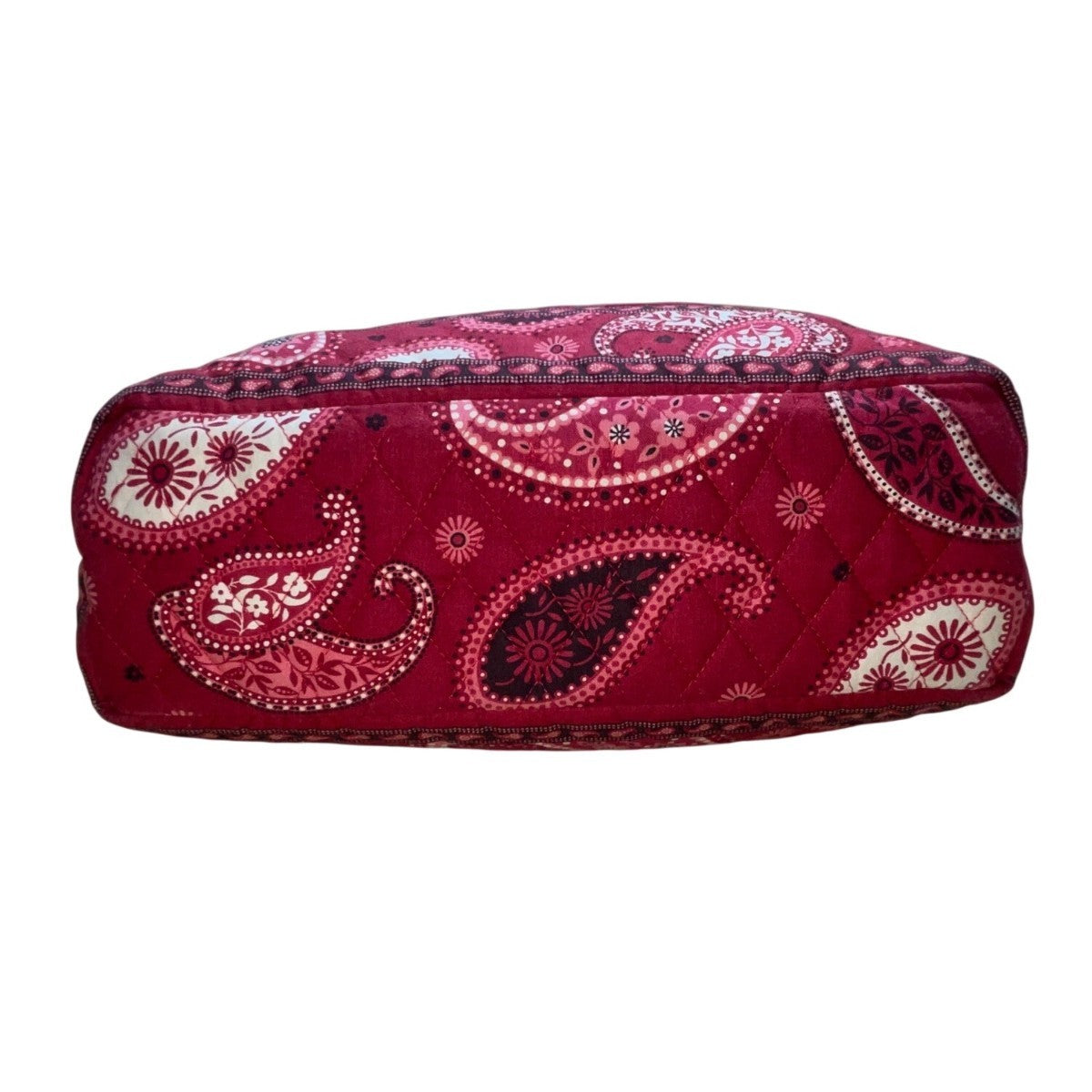 Vera Bradley Women’s Red Cotton Paisley Tote Bag With Matching Accessory Set