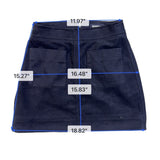 Express Womens Black Suede-Like Mini Skirt With Pockets Size 00
