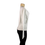 Cest City Womens White Stretch Long Sleeve V-Neck Sweater Size XL