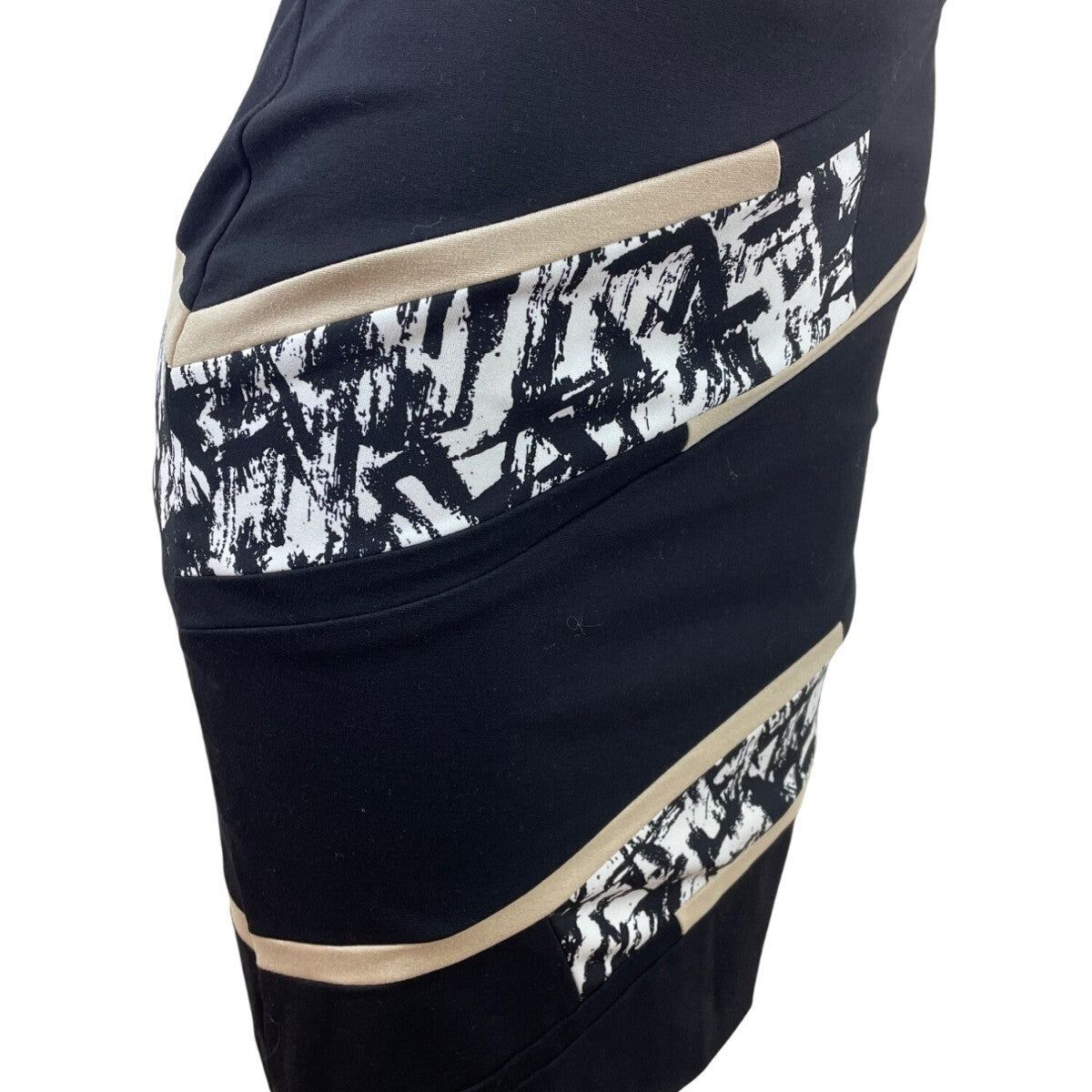 White House Black Market Womens Black Abstract Print Pencil Skirt Size 2