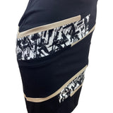 White House Black Market Womens Black Abstract Print Pencil Skirt Size 2