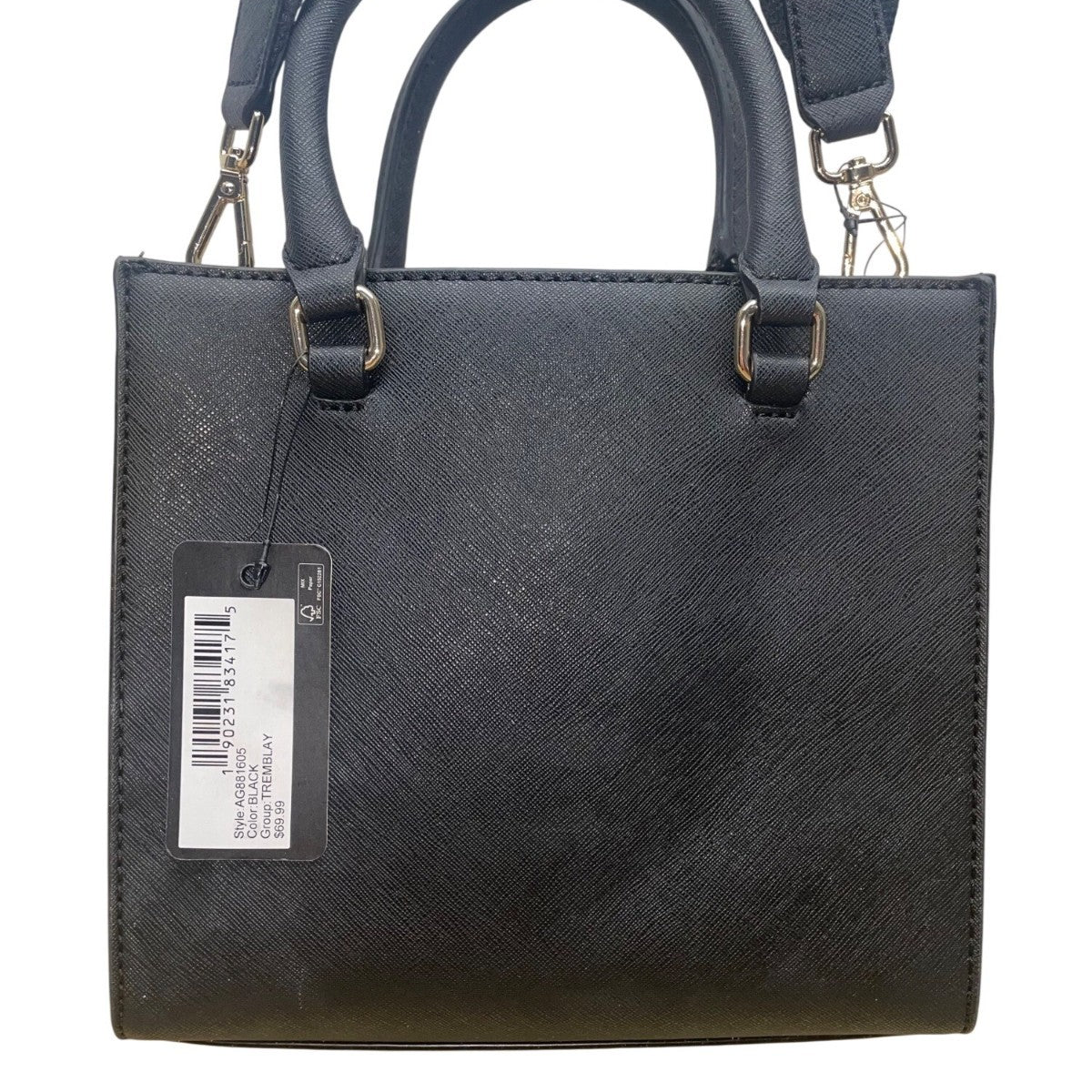 Guess Women’s Black Faux Leather Detachable Strap & Coin Pouch Crossbody Bag
