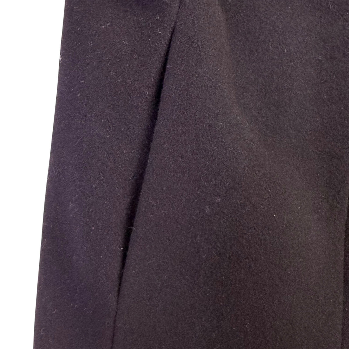 Larry Levine Womens Black Wool Blend Coat With Genuine Rex Rabbit Fur Collar 6P