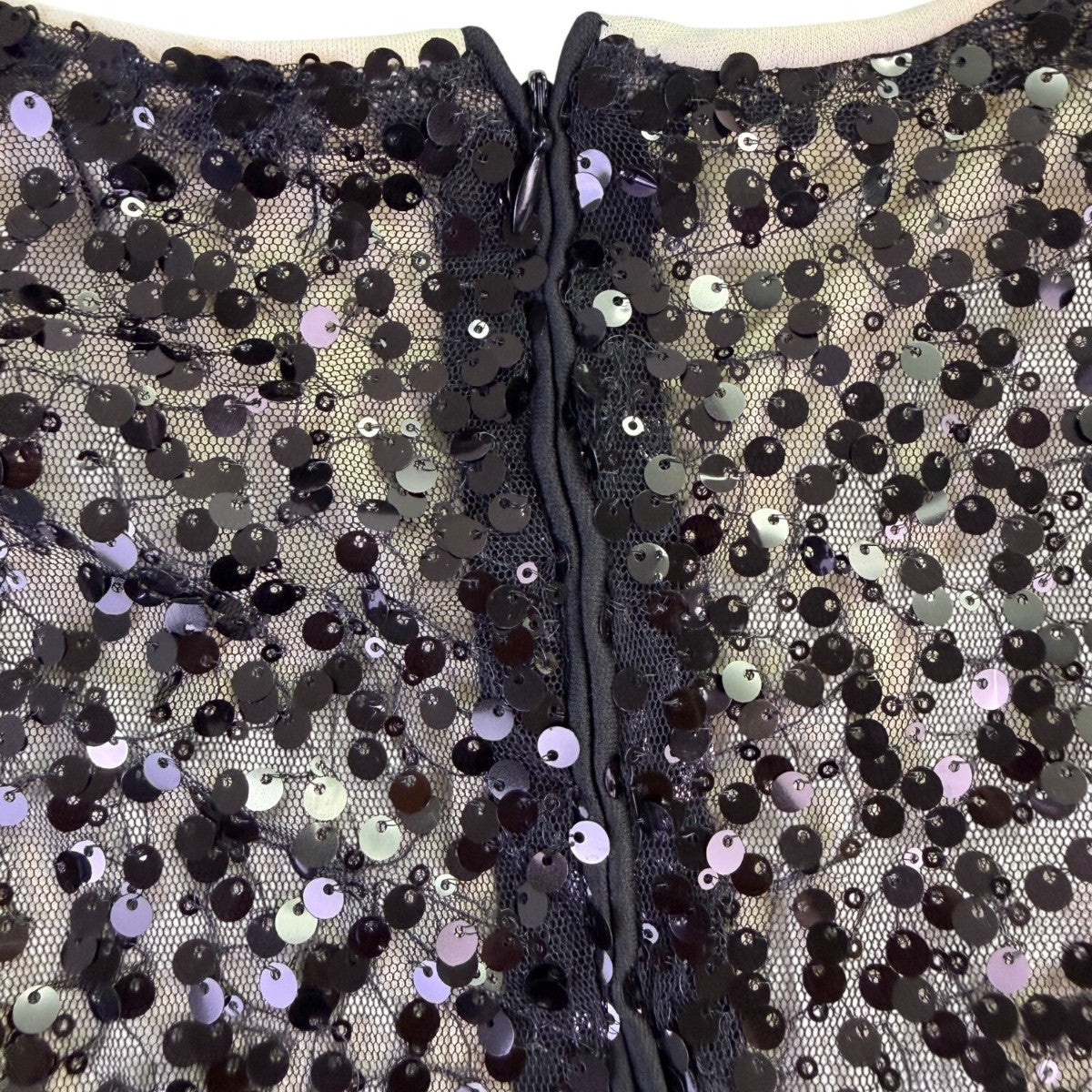 Xpluswear Womens Black Sequin Feather Hem Long Sleeve Cocktail Dress Plus Sz XL