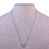 Tabitha Webb Sterling Silver Womens Double Heart Set Necklace W/ Cubic Zirconia