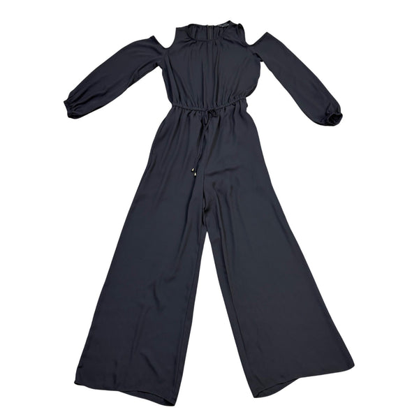International Concepts Womens Black Cold Shoulder Jumpsuit Size S
