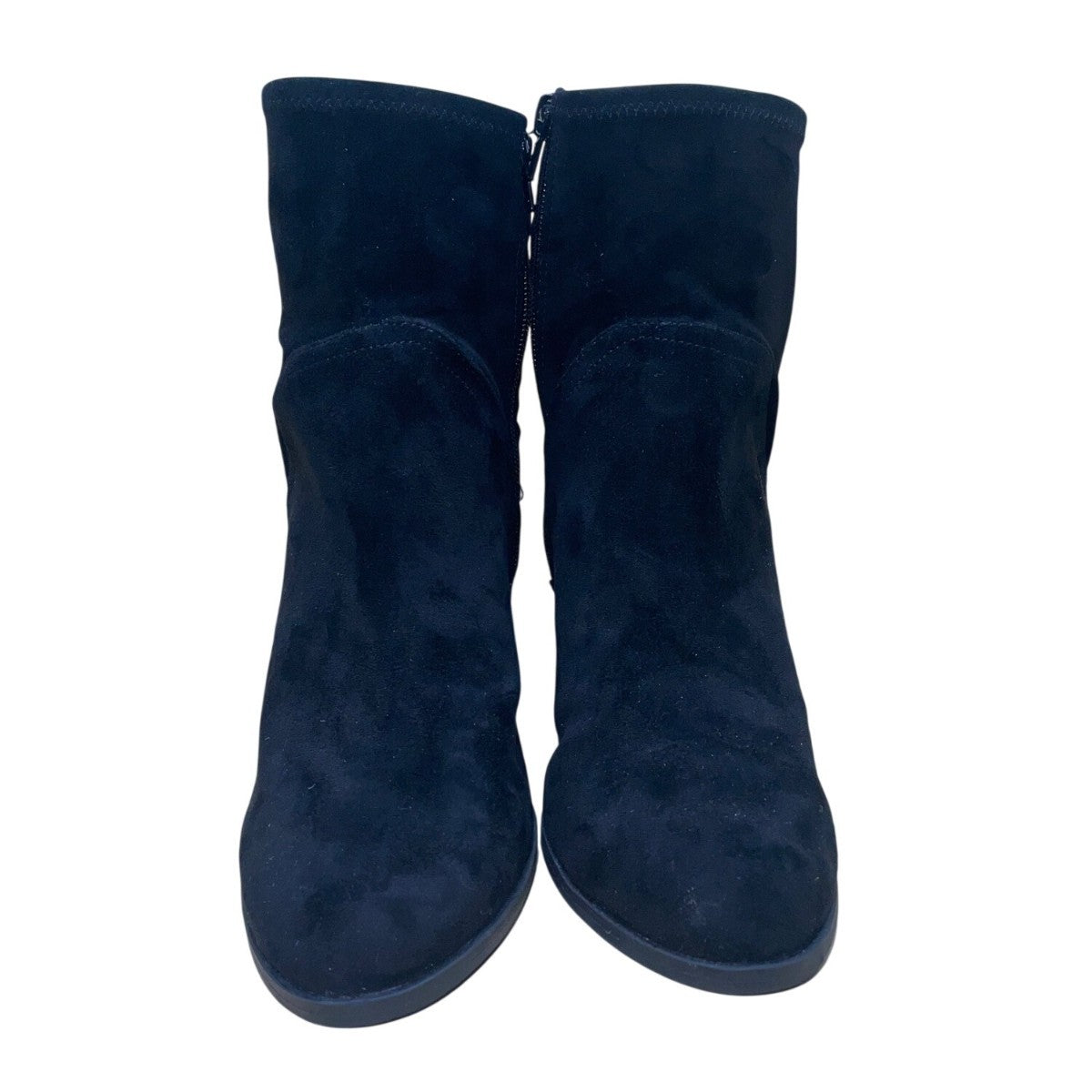 D Vita Women’s Black Suede Heeled Side Zipper Cerby Ankle Boots Size 9