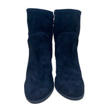 D Vita Women’s Black Suede Heeled Side Zipper Cerby Ankle Boots Size 9