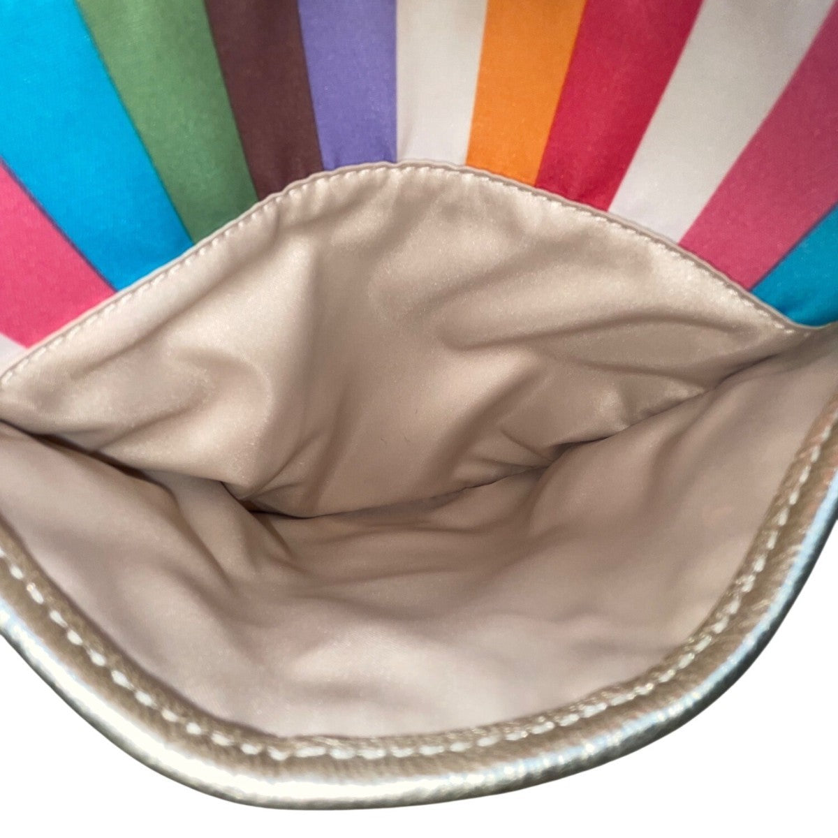 Coach Womens Multicolor Striped Metallic Accents Adjustable Strap Crossbody Bag