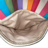 Coach Womens Multicolor Striped Metallic Accents Adjustable Strap Crossbody Bag