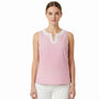 Talbots Womens Pink & White Striped Sleeveless Top With Beaded Neck Sz 4P - New