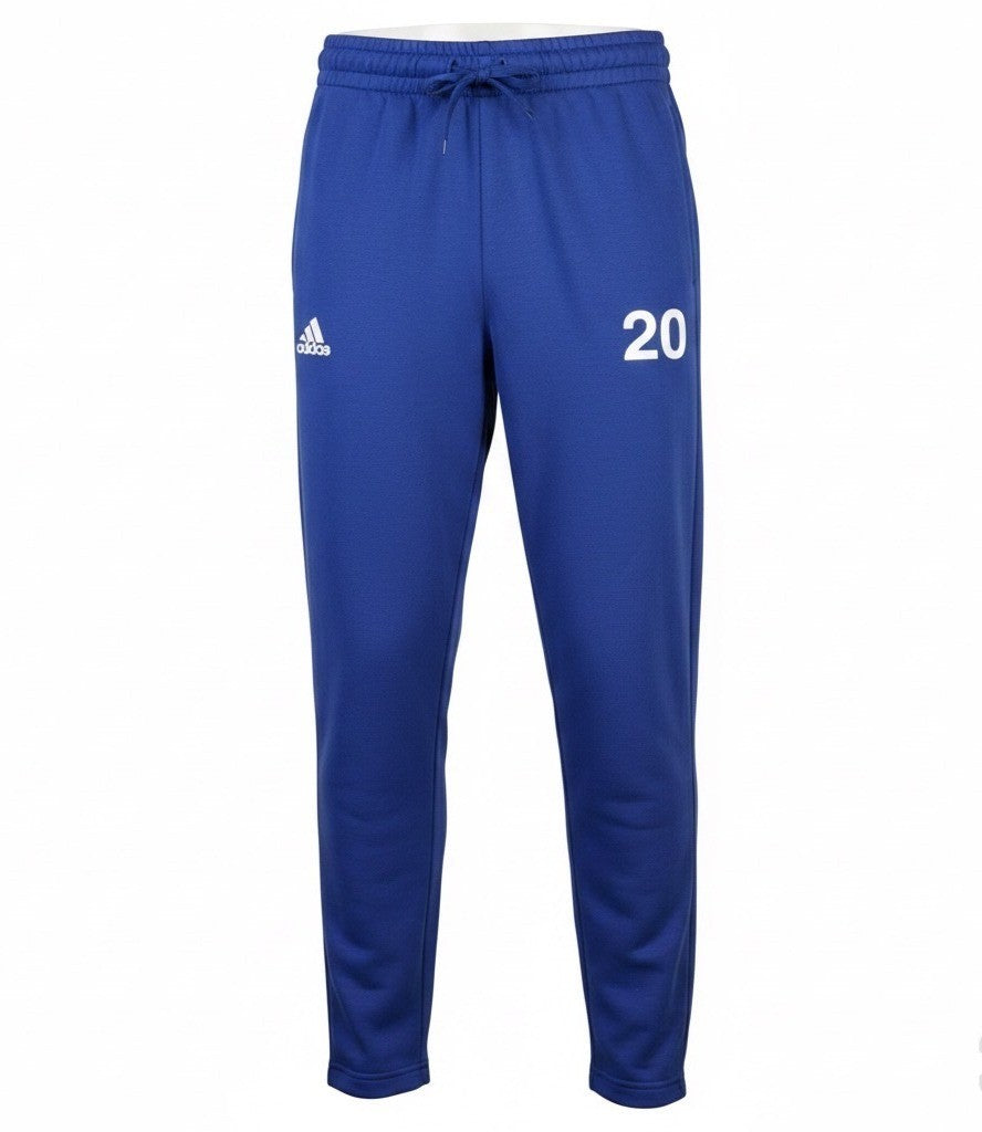 Adidas Mens Navy Blue Athletic Sweatpants Drawstring Waist Cotton Blend Size M