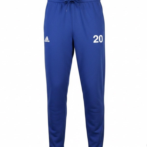 Adidas Mens Navy Blue Athletic Sweatpants Drawstring Waist Cotton Blend Size M