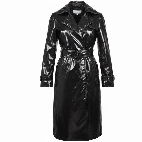 Calvin Klein Womens BlackTrench Coat Size M