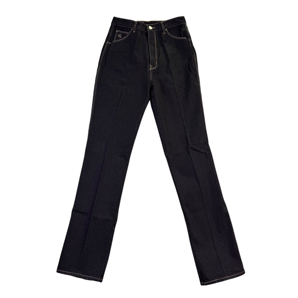 Gloria Vanderbilt Womens Black Cotton Denim Jeans Straight Leg Size 11