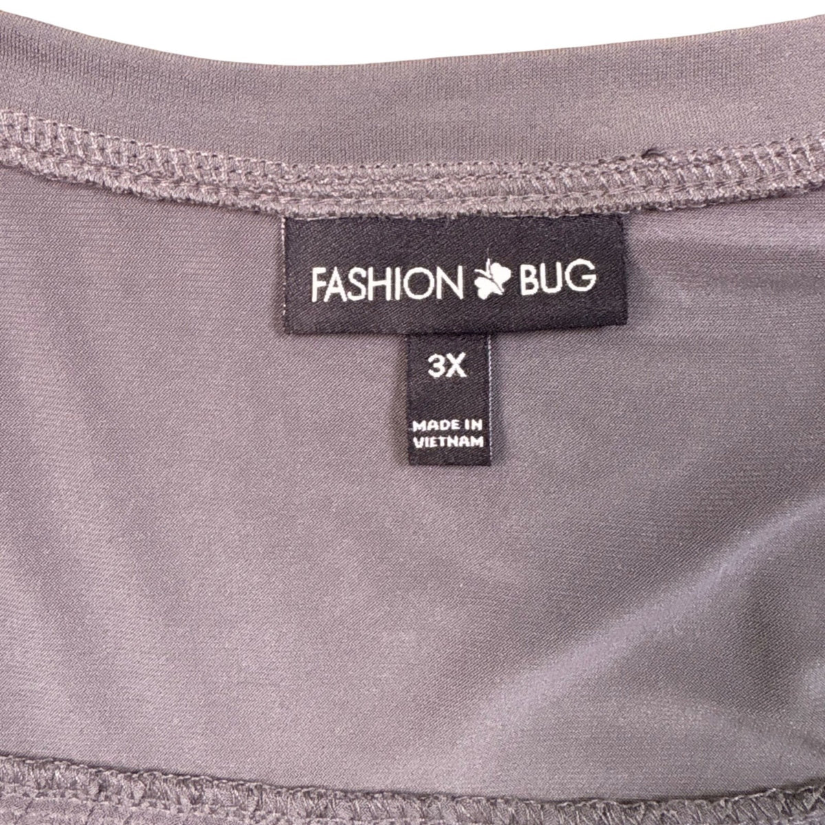 Fashion Bug Womens Gray Kimono Top Beaded Shoulder Size 3X