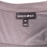 Fashion Bug Womens Gray Kimono Top Beaded Shoulder Size 3X