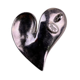 Trifari Womens Silver Tone Metal Heart Pendant Vintage Jewelry