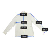 Chicos Womens White Turtleneck Sweater Classic Long Sleeve Size 1