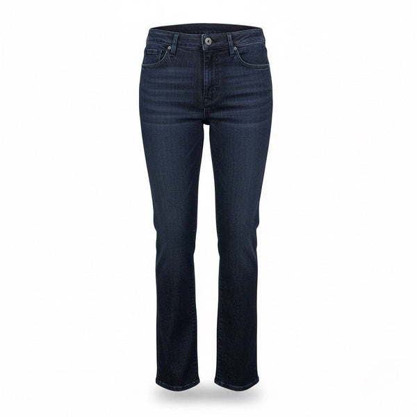 Lee Womens Dark Wash Denim Relaxed Straight-Leg Jeans Mid-Rise Short Size 10