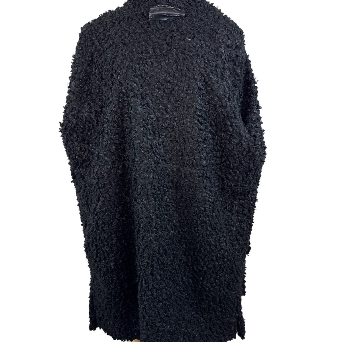 Adolfo Dominguez Women’s Black Faux Shearling Coat With Button Front