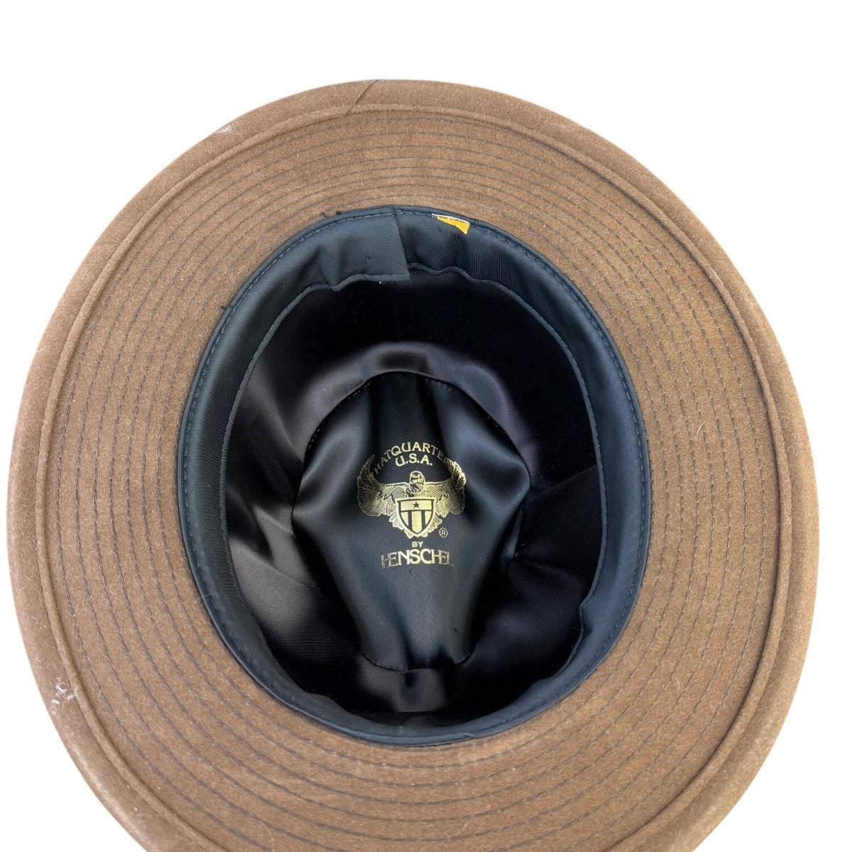 Henschel Mens Distressed Olive Hat With Brown Band Classic Fedora Style