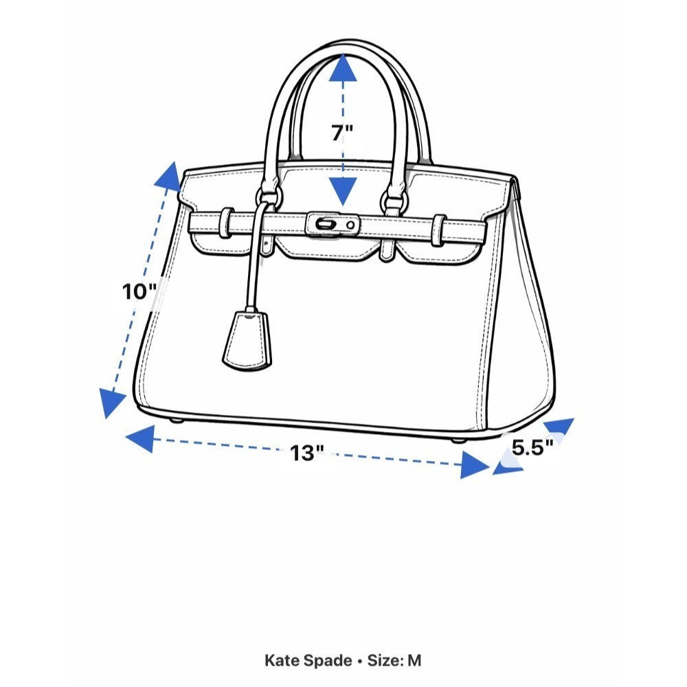 Kate Spade Women’s Yellow Faux Ostrich Leather Metallic Clasp Closure Tote Bag