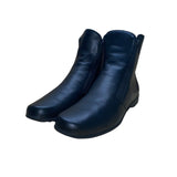 Munro American Women’s Black Leather Double Zip-Up Ankle Boots Size 9.5W