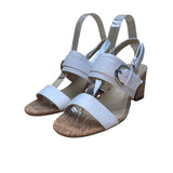 Naturalizer Women’s White With Buckle Straps Cork-Heel Kaylee Sandals Size 7.5M