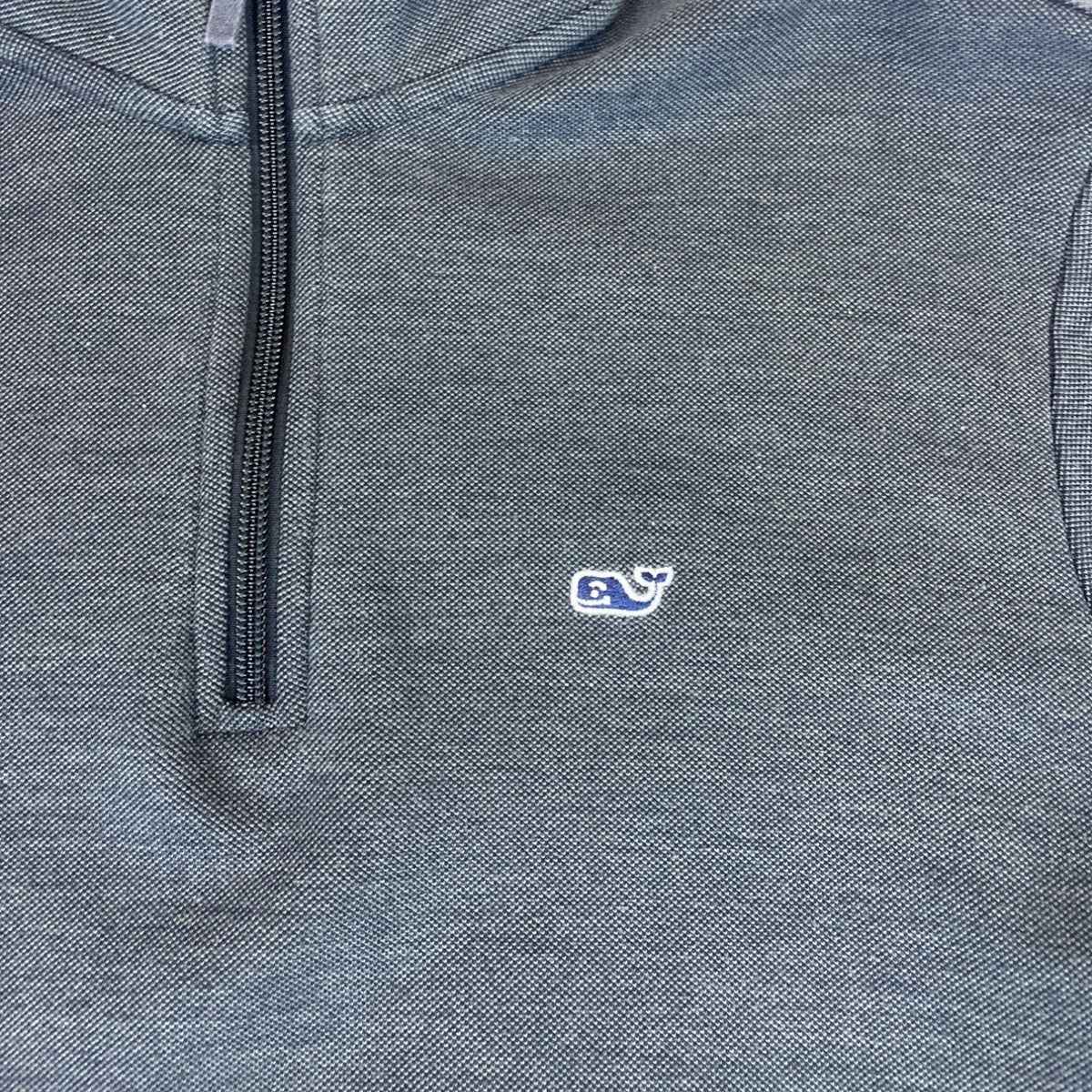 Vineyard Vines Mens Blue Cotton/Polyester 1/4 Zip Pullover Sweatshirt Size