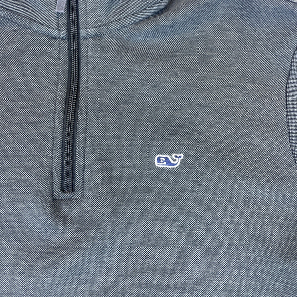 Vineyard Vines Mens Blue Cotton/Polyester 1/4 Zip Pullover Sweatshirt Size