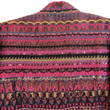 Chicos Womens Pink & Black Patterned Edanas LS Jacket Stylish Size 1