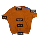 The Reset Womens Rust Wool Knit Short Sleeve Sweater Stylish Size XS