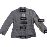 Banana Republic Womens Gray Linen Button-Up Blazer Jacket Size 0P