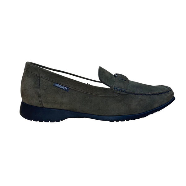 Mephisto Women’s Dark Green Suede Cool-Air Technology Slip-On Loafers Size 9.5US