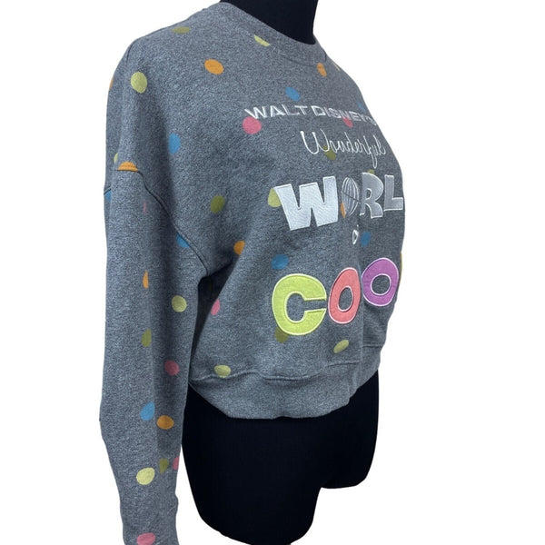 Disney Women's Gray 100 Word of Color Sweater Sz S