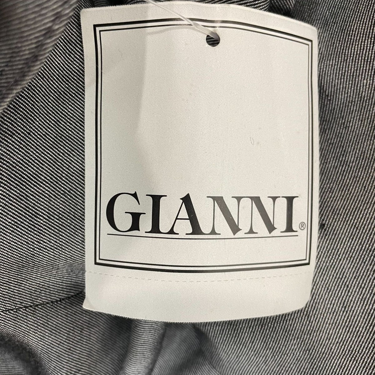 Gianni Womens Gray Wool Blend Trousers Size 12 Tailored Elegance New