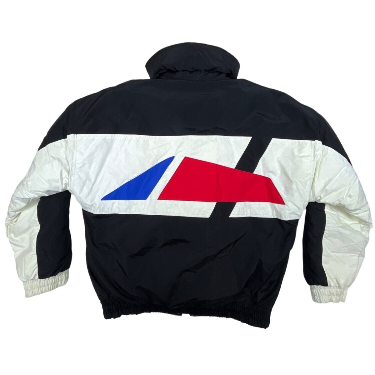 Downhill Racer Mens Colorblock Ski Jacket Black Red White Winter Coat Size L