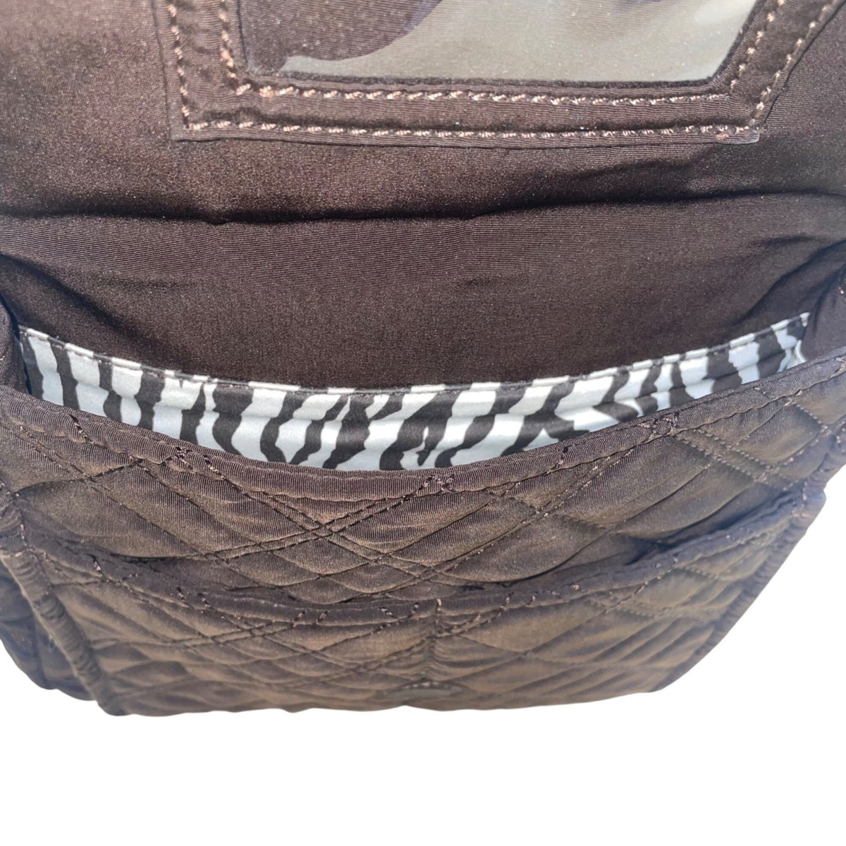 Vera Bradley Women’s Brown Quilted Fabric With Buckle Front Pocket Backpack