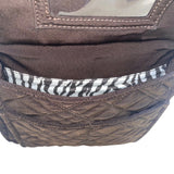 Vera Bradley Women’s Brown Quilted Fabric With Buckle Front Pocket Backpack