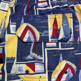 Abercrombie & Fitch Mens Multicolor Swim Trunk Nautical Print Mesh Lining  Sz XS