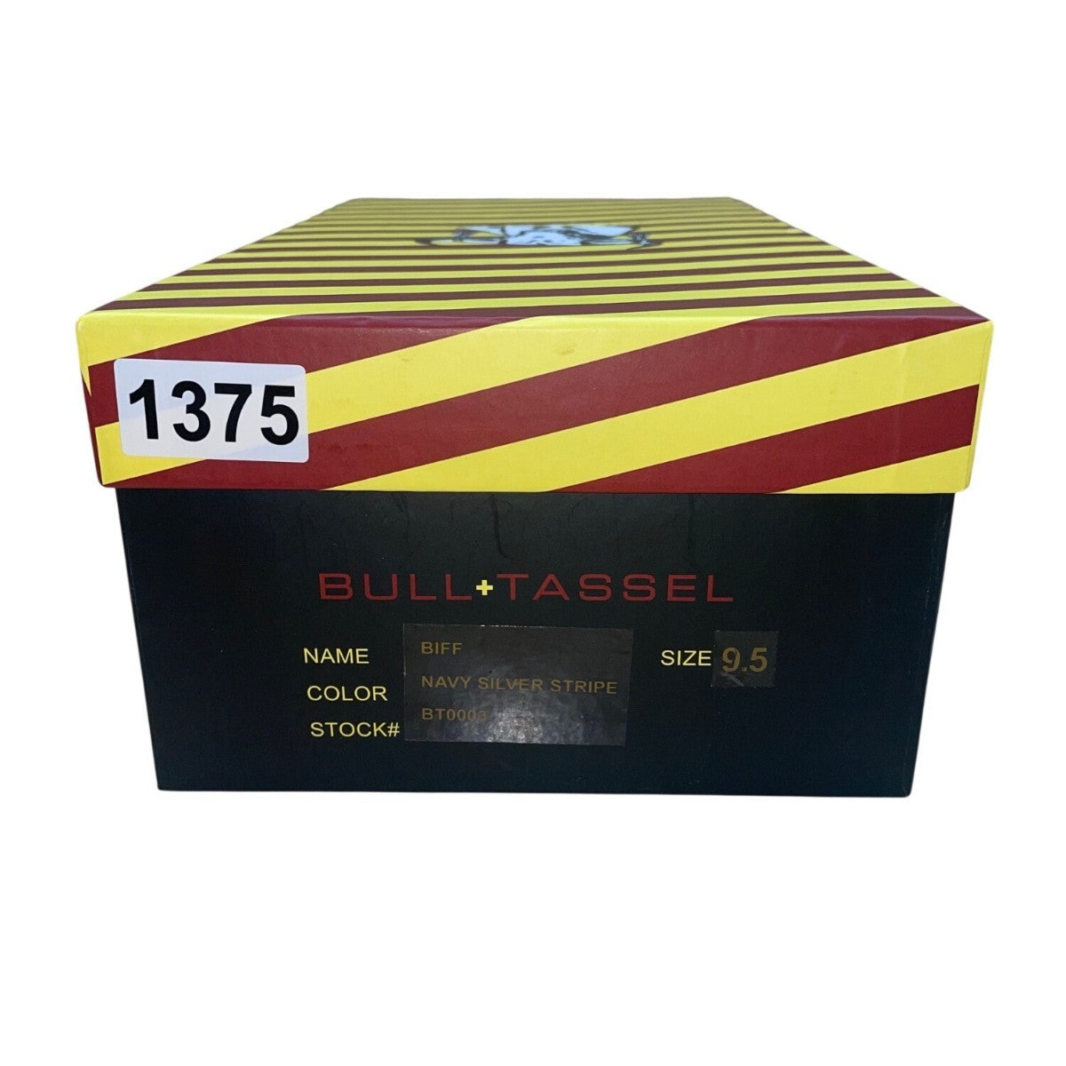 Bull+Tassel Men’s Navy Silver Stripe Slip-Ons Biff Opera Casual Loafers Size 9.5