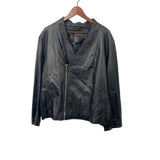 Jerry Lewis Womens Black Leather Jacket Size 3x NWT