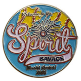 2016 Spirit Savage World Series Pin Baseball Fireworks Design Blue & Yellow