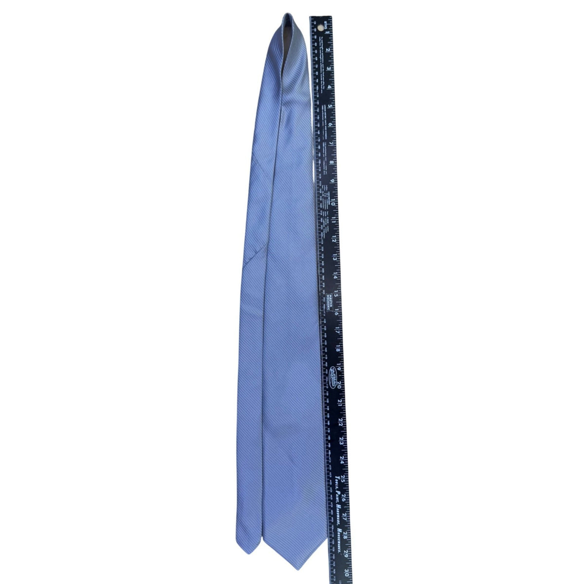 DKNY Mens Silver 100% Silk Textured Necktie Ribbed Detail Made In USA
