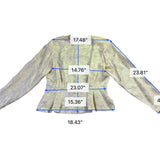 Chaus Womens Off-White Silk Floral Pattern Long Sleeve Top Elegant & Chic Sz 10 