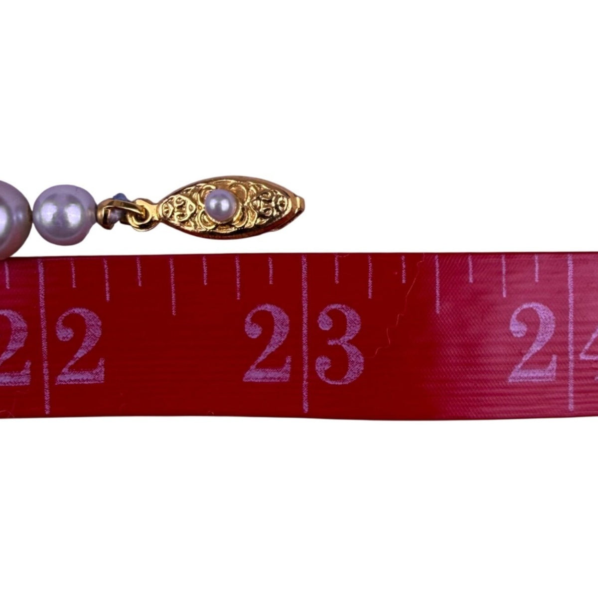 Strand Of Faux Pearls Womens Ivory Necklace With Gold Tone Clasp Japan