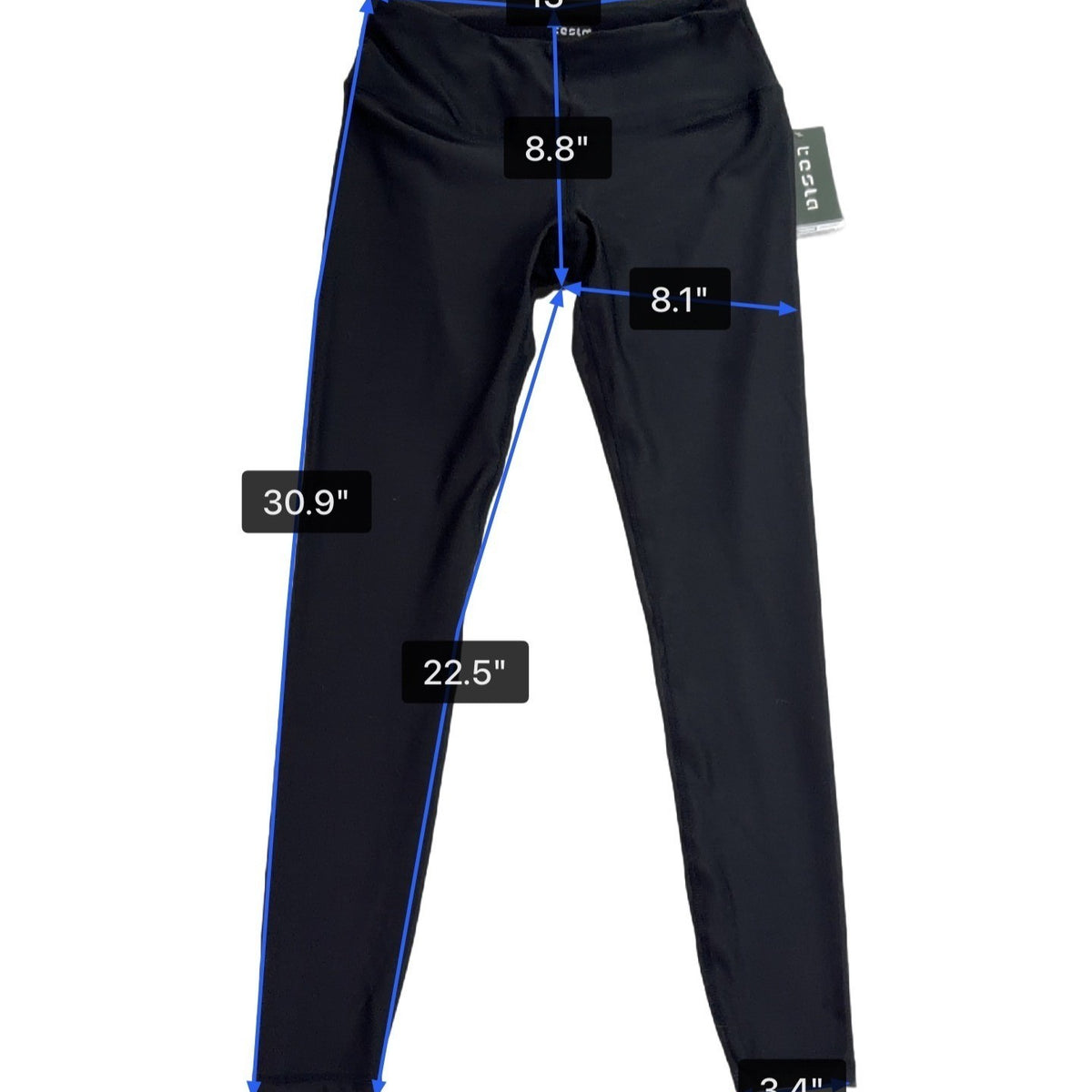 Tesla Women’s Black Polyester & Polyurethane Training Leggings Size S - New