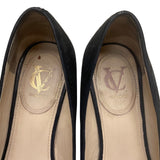 Vince Camuto Women’s Black Suede Wedge Slip On Margarita Heeled Flats Size 6.5
