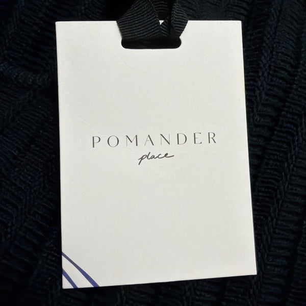 Pomander Place Womens Black Ribbed Knit Sleeveless Dress Sz L - New